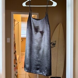 Silence + Noise Black Slip Dress